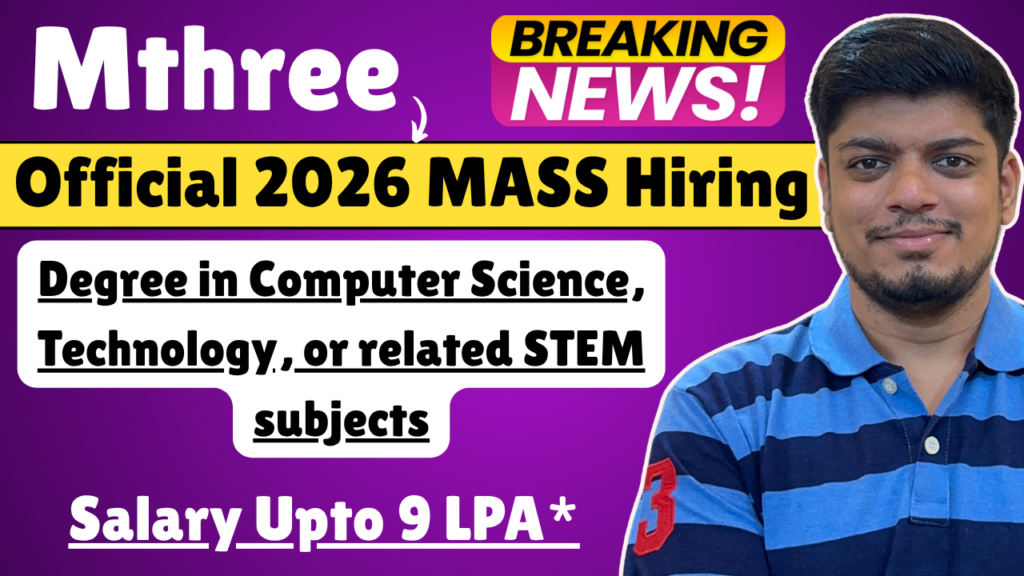Mthree MASS Hiring 2026